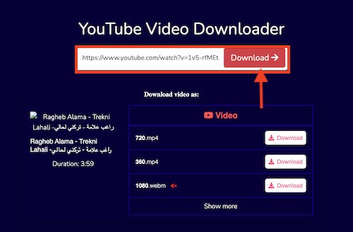 تنزيل فيديو من اليوتيوب على الكمبيوتر بدون برامج