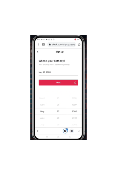 حل مشكلة تاريخ الميلاد في التيك توك